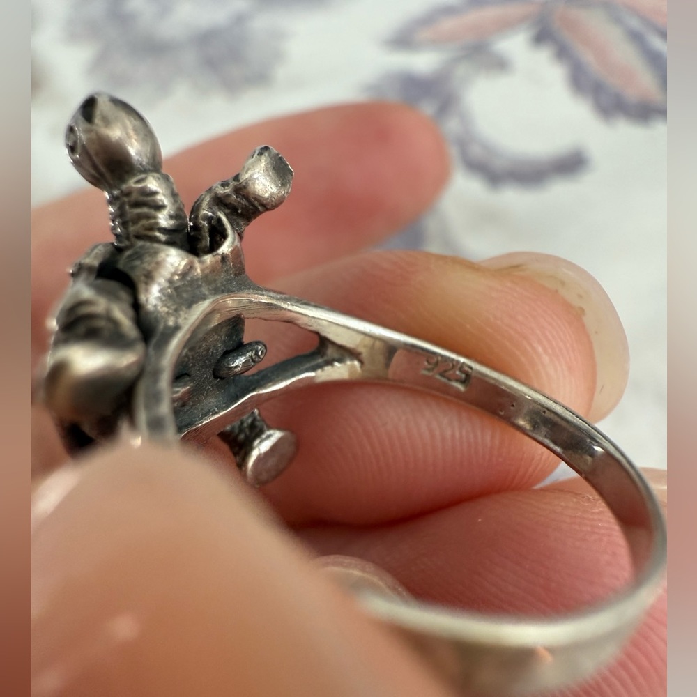 925 Silver Turtle Ring - image 4
